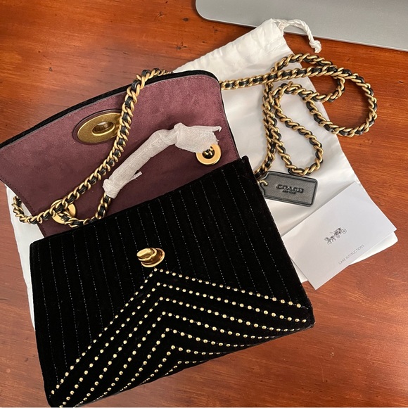 NWT COACH Parker 18 Black Shoulder Bag Quilting Purse - Picture 16 of 16